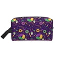 thumbnail image 2 of Uemuo Mardi Gras and Donuts Pattern Portable Toiletry Bags with Handle, Waterproof travel Make up Bags for Women, Large Capacity Travel Cosmetic Bags, 2 of 9