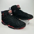 thumbnail image 3 of Ni - ke Air Jordan 7 Retro 2012 Raptor Mens Size 9.5 Black Red Sneakers 304775-018, 3 of 5