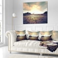 thumbnail image 2 of Designart Cracked Drought Land with Sunshine - Landscape Printed Throw Pillow - 18x18, 2 of 4