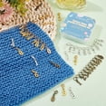 thumbnail image 4 of 1 Set 3 Colors Alloy Number Charm Knitting Row Counter Chain with Brass Rings and Lobster Clasp Stitch Markers for Tracking Project Progress diy, 4 of 5