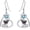 12-Dec-Topaz, variant on Pug Earrings with Heart Birthstone 925 Sterling Silver Dog Earrings Pug Jewelry Gifts for Women Lover