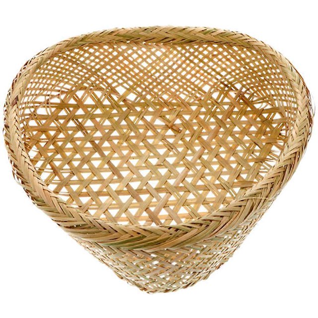 Bamboo Woven Basket for Storage Use Beige Color Safe and Reliable 12.5 x 8.5 x 6.5 Inches