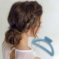 thumbnail image 2 of Unique Bargains 1 Pc Frosted Half Circle Hair Clips Hairdo Clip for Home Blue, 2 of 5