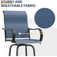 thumbnail image 6 of 5 Pieces Patio Swivel Bar Set, All Weather Outdoor High Top Bar Stool Bistro Set with 4 Bar Chairs and Glass Table for Home, Backyard, Garden, Lawn, Porch (Blue), 6 of 6
