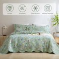 Lady Ann Oversized King Bedspread 120x120, Green Flower Bird Butterfly ...