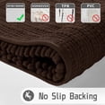 thumbnail image 4 of Bath Rug Mat, 32 x 20, Soft Shaggy Chenille Bathroom Rugs, Large Size, Super Absorbent & Thick, Non-Slip, Machine Washable Bathroom mat, Bath Mats for Bathroom, Tub & Shower, Brown, 4 of 6
