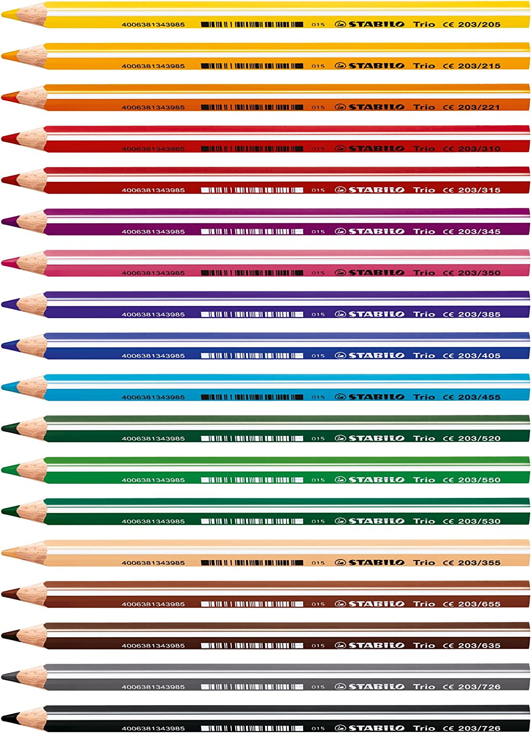 Stabilo® Trio Thick Colored Pencil, 18-Color Set