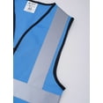 thumbnail image 6 of TiaoBug Kids Boys Girls Sleeveless Zipper Safety Vest High Visibility Reflective Volunteer Waistcoat A Blue 4-6, 6 of 7