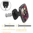 thumbnail image 3 of 4 Pcs Cabinet Handle Drawer Pulls Couple Skulls Knobs with Screws Square Furniture Office Cabinet Knob Decoration, 3 of 7