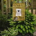 thumbnail image 2 of Caroline's Treasures BB1468GF White English Bulldog  Spoiled Dog Lives Here Flag Garden Size , Small, multicolor, 2 of 3