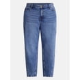 thumbnail image 5 of Terra & Sky Women's Plus Mid Rise Barrel Jeans, 30” Inseam, Sizes 16W-24W, 5 of 5
