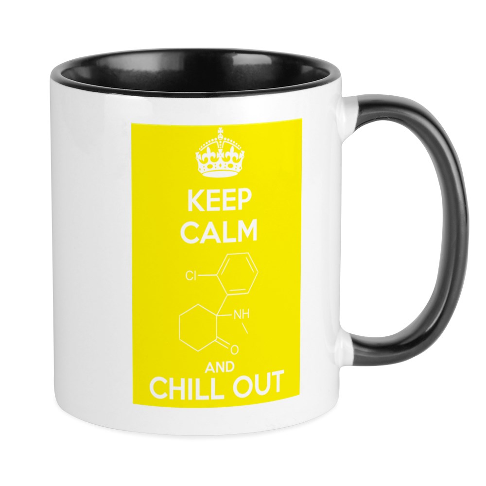 CafePress Keep Calm And Chill Out White Ketamine Small Mug Unique