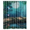 thumbnail image 1 of ABPHQTO Fantastic Dreamy World In Forest Moon Night Cortina de ducha Tela de poliéster impermeable Cortina de baño 150x180 cm, 1 of 1