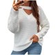 thumbnail image 2 of Pntutb Mujer Casual Soild Manga Larga Punto Jersey Cuello Redondo Suéter Abrigo Pntutb Pntutb-5035, 2 of 7