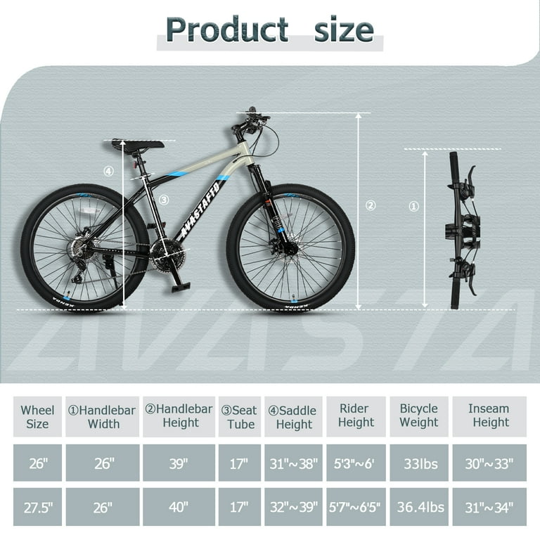 AVASTA 26-inch Mountain Bike for Man Male and Woman Female Adult