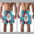 thumbnail image 3 of luoweisi Men's Beach Shorts Quick Dry Swim Trunks with Mesh Lining Christmas Santa Claus M, 3 of 5