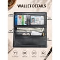 thumbnail image 5 of Mandu RFID Long Wallet for Men Slim Bifold Wallet with ID Window Card Holder Cash Pocket and Zipper Coin Pocket, Business Wallet for Daily Use, 5 of 6
