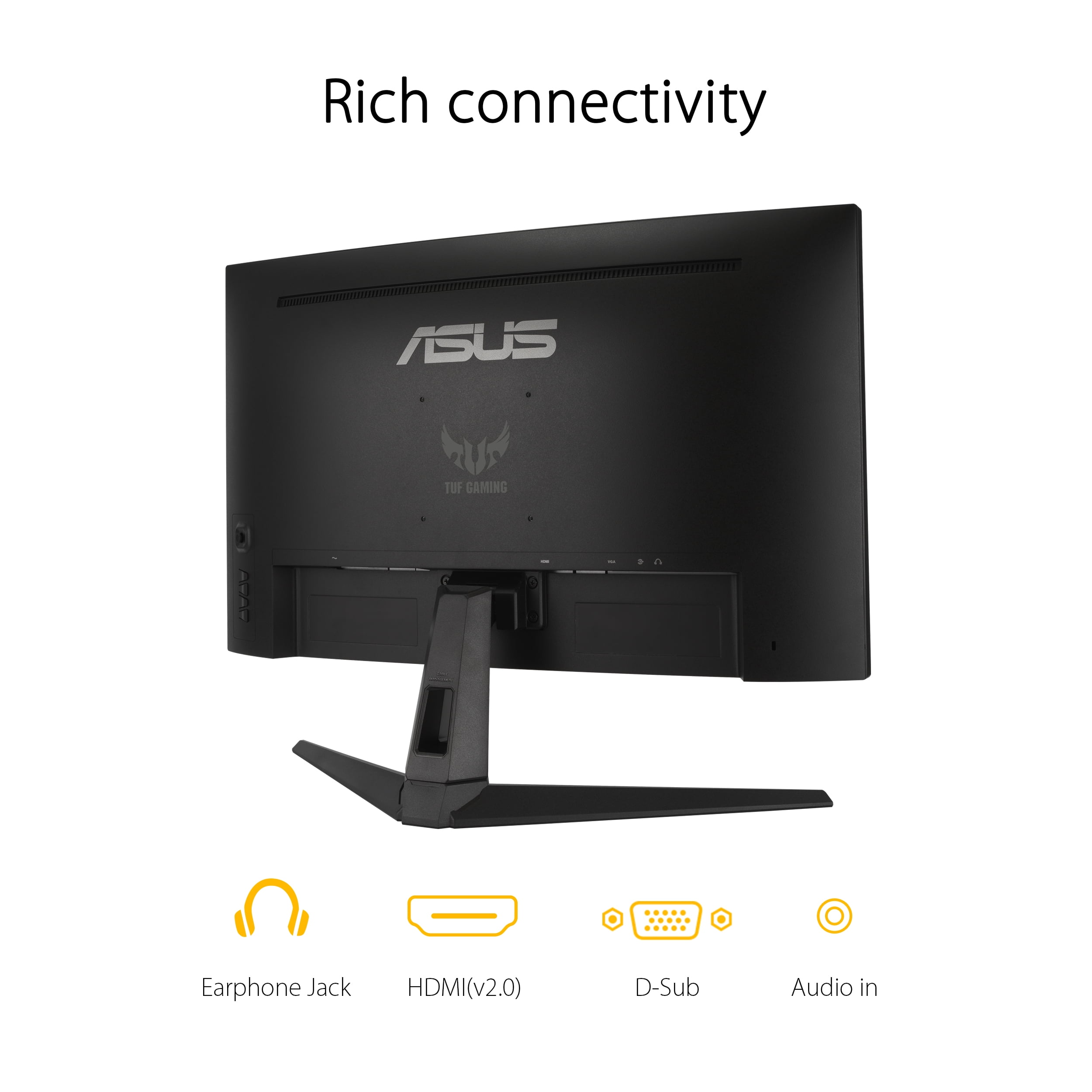 ASUS TUF Gaming 27” Curved FHD Gaming Monitor VG27VH1B, 1080P Full HD, 165Hz (Supports 144Hz), Extreme Low Motion Blur, 1ms, HDMI