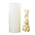 thumbnail image 4 of Molde de vela de silicona, fabricación de velas perfumadas, molde de cera artesanal, forma de conejo de oreja larga C03-1 de gran tamaño, 4 of 5