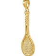 thumbnail image 5 of 14K Yellow Gold 3-D Polished Tennis Racquet Charm (37.3 X 13.2) Made In United States k8749, 5 of 5