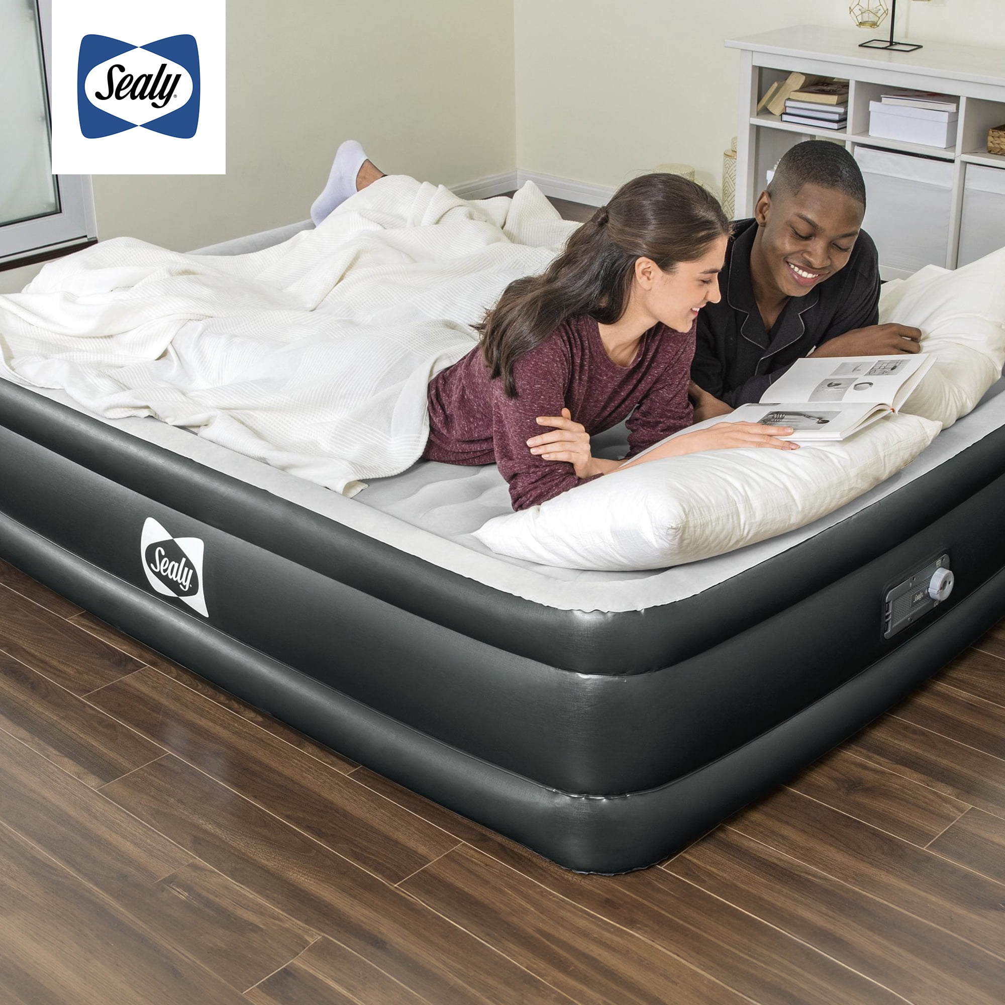 Bestway: Tritech Queen 18 Air Mattress - Built-in AC Pump, Auto Inflation  & Deflation, Firm Comfort Level, Antimicrobial, 2 Person Weight Capacity  661 lbs. 