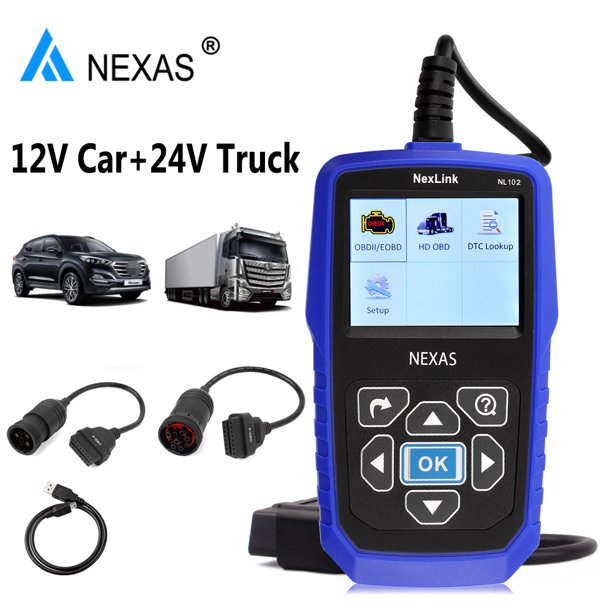 Nexas NL102 Heavy Duty Truck OBD2 Scanner EOBD+HDOBD Diagnostic Scan