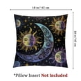 thumbnail image 4 of Acheng Pillow Covers Set,Purple Sun Moon Stars Double-Sided Print Cushion Cases for Sofa Bedroom Car Decorative Pillowcase Set Of 2 18x18in, 4 of 7