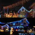 thumbnail image 4 of Cortina de luces navideñas con forma de cascada para decoración de exteriores, 5 m de caída, 0,4-0,6 m, luces LED de hadas para fiestas en el jardín y vacaciones, 4 of 5
