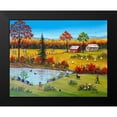 thumbnail image 2 of Mark, Sharon 24x20 Black Modern Framed Museum Art Print Titled - Autumn by the Brook, 2 of 5