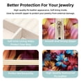 thumbnail image 3 of Flower Travel Portable Square Jewelry Box Organizing Rings Earrings Necklaces Bracelets for Girls Women, 3 of 6
