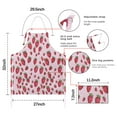 thumbnail image 7 of Strawberry Plants Fruit Dot Pink Pattern Apron-Garden Aprons for Women with Pockets-Cotton Linen Waterproof Kitchen Cooking Gardening Aprons Adjustable for Kitchen,Cooking,BBQ and Salon 33x27 Inch, 7 of 7