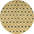 thumbnail image 1 of Ahgly Company Indoor Round Abstract Cinnamon Brown Abstract Area Rugs, 7' Round, 1 of 6