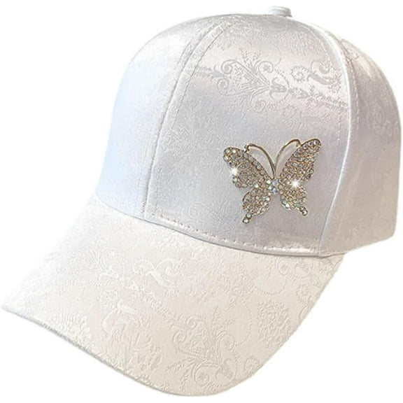 LINLIN Bling Baseball Cap, Baseball Cap Bling Baseball Cap Hat for Women Adjustable Summer Hats Fashionable Trucker Hats