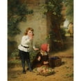 thumbnail image 2 of George Bernard O'Neill 12x14 Gold Ornate Wood Frame and Double Matted Museum Art Print Titled - Stolen Fruit is the Sweetest, 2 of 4