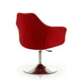 thumbnail image 4 of Kinsey Red and Polished Chrome Wool Blend Adjustable Height Swivel Accent Chair, 4 of 4