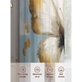 thumbnail image 6 of Abstract Art Sheer Curtains 96 Inches Long 2 Panels Minimalist Style Yellow Butterfly Oil Painting Light Filtering Semi Sheer Window Curtains Drapes for Bedroom Living Room 52"x96", 6 of 7