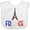 AA-White, variant on Inktastic France Eiffel Tower Flag in Text Boys or Girls Baby Bib