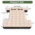 thumbnail image 3 of Uforic Inflatable Truck Air Mattress for 5.5–5.8ft Short Bed Pickups, Camping Car Bed with Pump, Pillows, Carry Bag & Patch Kit, Fits Full-Size Trucks, Brown, 3 of 9