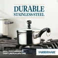 thumbnail image 2 of Farberware Classic Series 1 Quart Stainless Steel Straining Sauce Pan with Lid, Induction Compatible, Metal Utensil and Dishwasher Safe, Stainless Steel, 2 of 8