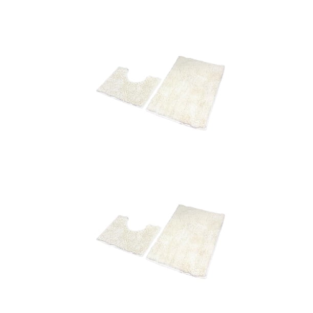 Alfombrilla absorbente de poliéster Bewildely Chenille Safe White 50*80+50*50 Blanco 50*80+50*50