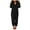 Black, variant on Fluffy Pajamas Winter Warm Thermal Romper Fleece Onesie Pajama One-Piece Zipper Hooded Jumpsuit Sleepwear Playsuit for Women Black,5XL