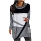 thumbnail image 2 of Pntutb Mujer Moda Casual Posicionamiento Impresión Pila Cuello Parche Bolsillo Manga Larga Tops Blusa Pntutb Pntutb-6291, 2 of 8