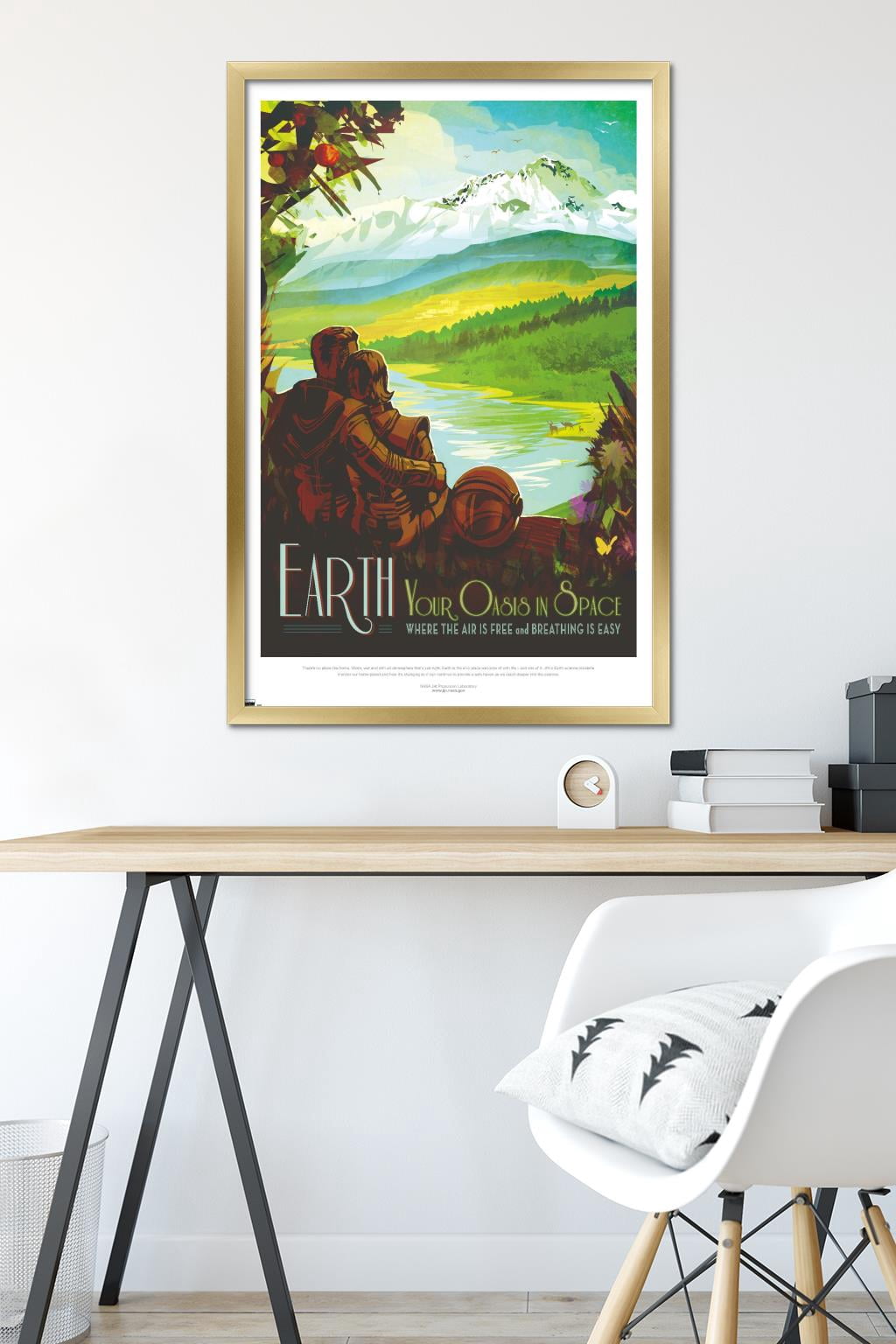 NASA - Earth Travel Poster Wall Poster, 22.375" x 34" Framed
