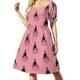 thumbnail image 1 of Vestido de manga corta de Beethoven en bicicleta Vestidos de cumpleaños para mujer Ropa de mujer, 1 of 7