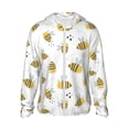 thumbnail image 1 of Fotbe Bee Chaqueta con Protección Solar UPF 50+ para Hombre y Mujer, Camisa con Capucha y Bolsillos-X-Large, 1 of 7
