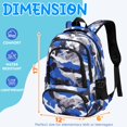 thumbnail image 2 of Mochila BLUEFAIRY Kids para niños, escuela primaria, 43 cm, camuflaje azul, 2 of 9