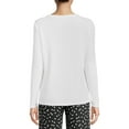 thumbnail image 4 of Nine.Eight Women's Waffle Knit Henley with Long Sleeves, 4 of 5
