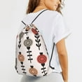 thumbnail image 6 of XMXT Unisex Drawstring Backpack for Women Men, Abstract Simple Flowers Waterproof Gym Bag String Bags for Shopping Sport Travel, s, 6 of 8