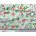 thumbnail image 2 of Soimoi Rayon Fabric Leaves,Rose & Peony Floral Print Fabric by The Yard 56 Inch Wide, 2 of 3