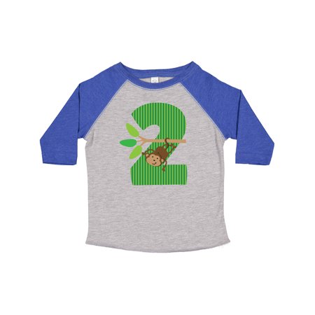 

Inktastic 2nd Birthday Jungle Monkey Childs Gift Toddler Boy or Toddler Girl T-Shirt